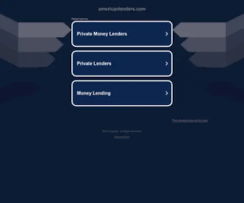 Americanlenders.com(Finance and Investments Simplified) Screenshot