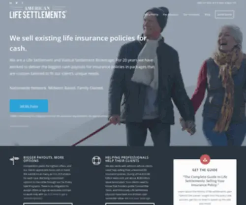 Americanlifesettlements.com(Life and Viatical Settlement Brokers) Screenshot