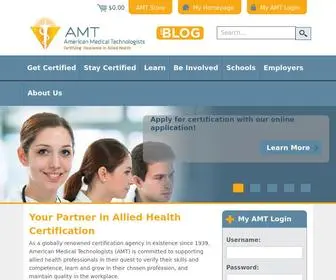 Americanmedtech.org(American Medical Technologists (AMT) Home) Screenshot