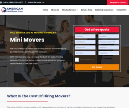 Americanminimover.com(Small Moving Company // Mini Moves // State to State Movers // American Mini Movers) Screenshot