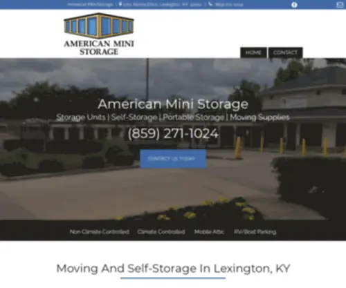 Americanministoragelexington.com(Moving and Storage in Lexington) Screenshot