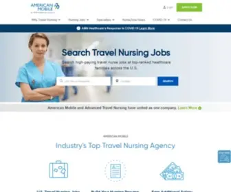 Americanmobile.com(Travel, Per Diem, and Crisis Nursing Jobs) Screenshot