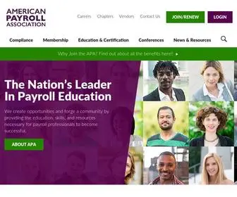 Americanpayroll.org(The American Payroll Association) Screenshot