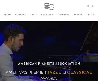 Americanpianists.org(The mission of the American Pianists Association) Screenshot