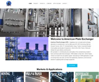 Americanplateexchanger.com(American Plate Exchanger (APE)) Screenshot