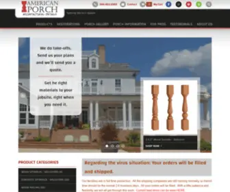 Americanporch.com(Architecturally Correct Porch Railing & Spindles delivered to your jobsite) Screenshot