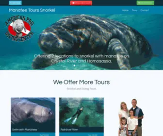 Americanprodiving.com(Snorkel Manatee Tours here in crystal river) Screenshot