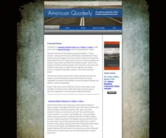 Americanquarterly.org(American Quarterly) Screenshot