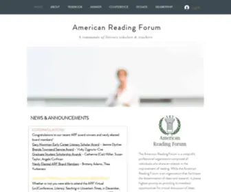 Americanreadingforum.org(HOME) Screenshot