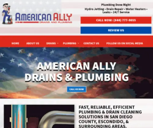 Americanrotodp.com(American Ally Plumbing & Drain Cleaning) Screenshot