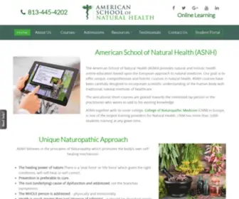 Americanschoolofnaturalhealth.com(American School of Natural Health (ASNH)) Screenshot