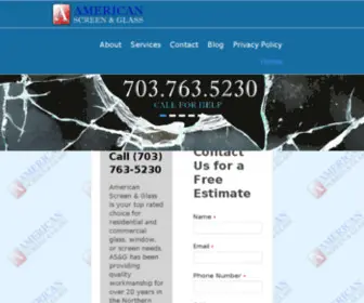 Americanscreenandglass.com(American Screen & Glass) Screenshot