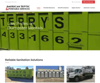 Americansepticandportableservices.com(Sanitation Solutions) Screenshot