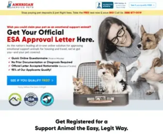 Americanservicepets.com(American Service Pets) Screenshot