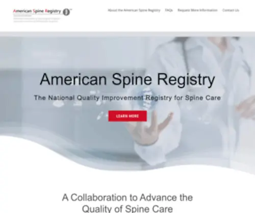 Americanspineregistry.org(American Spine Registry) Screenshot