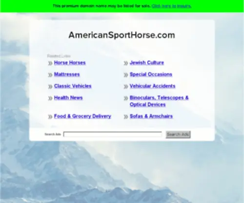 Americansporthorse.com(American Sporthorse) Screenshot
