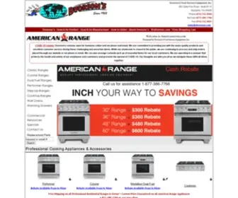 Americanstoves.com(American Range Appliances) Screenshot