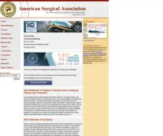 Americansurgical.org(The American Surgical Association was founded in 1880 and) Screenshot