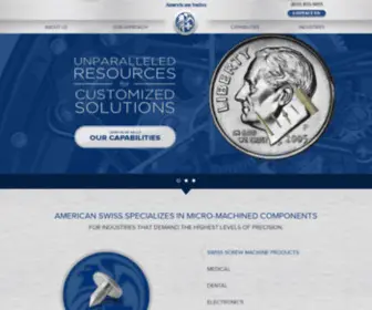 Americanswiss.com(Swiss Screw Machine Products & CNC Components) Screenshot