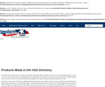 Americansworking.com(A Made in the USA products Directory. This website) Screenshot
