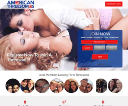 Americanthreesomes.com(Threesomes America) Screenshot