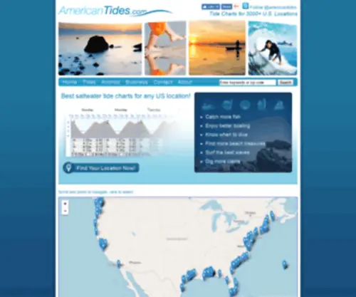 Americantides.com(Visual Tide Tables) Screenshot