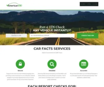 Americanvin.com(AmericanVIN CHECK Reports) Screenshot