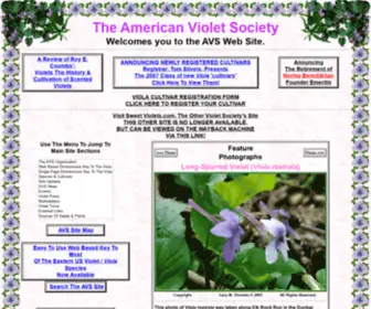 Americanvioletsociety.org(American Violet Society) Screenshot