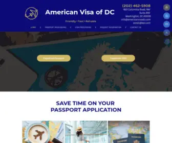 Americanvisadc.com(Passports and Visas Service Provider in Washington) Screenshot