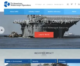 Americanwaterways.com(The American Waterways Operators) Screenshot