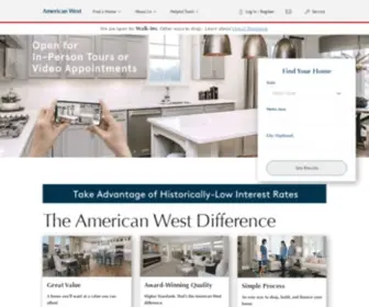 Americanwesthomes.com(New Construction Homes and Communities) Screenshot
