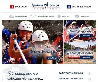 Americanwhitewater.com(California Whitewater Rafting Trips American River Outdoor Adventure Travel Sports Tours Family Vacations CA) Screenshot