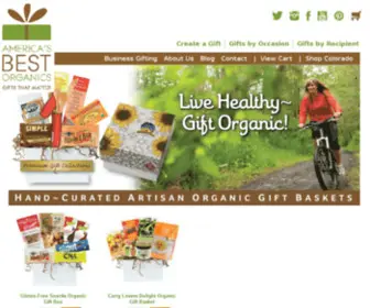 Americasbestorganics.com(America's Best Organic Gift Baskets) Screenshot