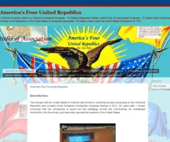 Americasfourrepublics.com(America's Four United Republics) Screenshot