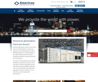 Americasgenerators.com(Diesel Generators for Sale & Industrial Power Generators) Screenshot