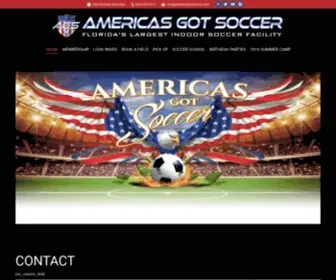Americasgotsoccer.com(AGS is the largest indoor soccer facility in Florida) Screenshot