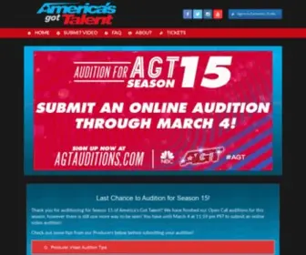 Americasgottalentauditions.com(All the information you need to audition for NBC's America's Got Talent) Screenshot