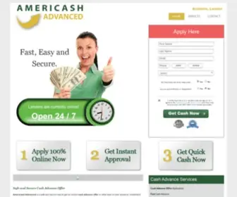 Americashadvanced.com(Cash Advance Offer) Screenshot
