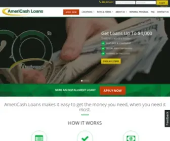 Americashloans.net(AmeriCash Loans) Screenshot