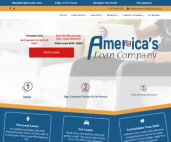 Americasloancompany.com(Bad Credit Loan Agency) Screenshot