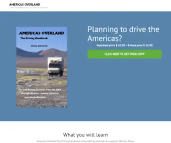 Americasoverland.net(The Driving Handbook for Central and South America) Screenshot