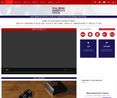 Americasvoicenews.com(Real America's Voice News) Screenshot