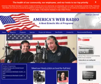 Americaswebradio.com(Americas Web Radio A Most Eclectic Mix of Programs) Screenshot