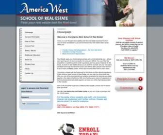 Americawestschool.com(America West's Real Estate License School) Screenshot