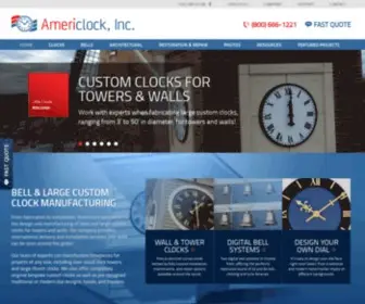 Americlock.com(Custom made clocks and bells) Screenshot