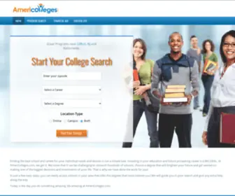 Americolleges.com(Career School) Screenshot