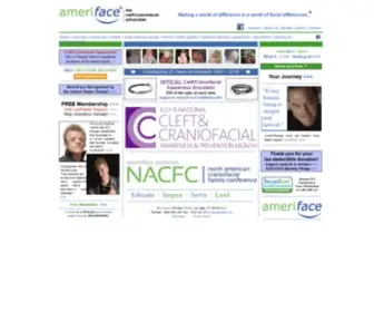 Ameriface.org(The Premier Support & Resource Organization for the Cleft/Craniofacial Community) Screenshot