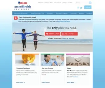 Amerihealthnj.com(AmeriHealth New Jersey Health Insurance) Screenshot