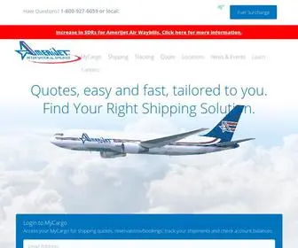 Amerijet.com(Shipping Company) Screenshot