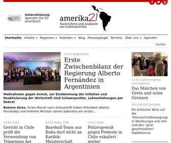 Amerika21.de(Nachrichten und Analysen aus Lateinamerika) Screenshot